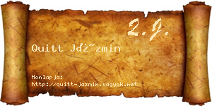 Quitt Jázmin névjegykártya